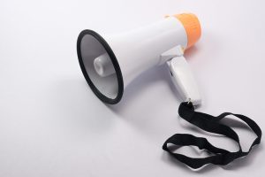 ビラ配り、拡声器への対応